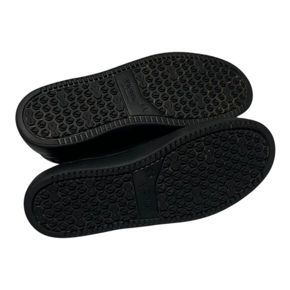 Vionic MABLE Pro Slip Resistant Leather Sneaker- Black Size 6.5 With Vio Grip - Picture 9 of 10